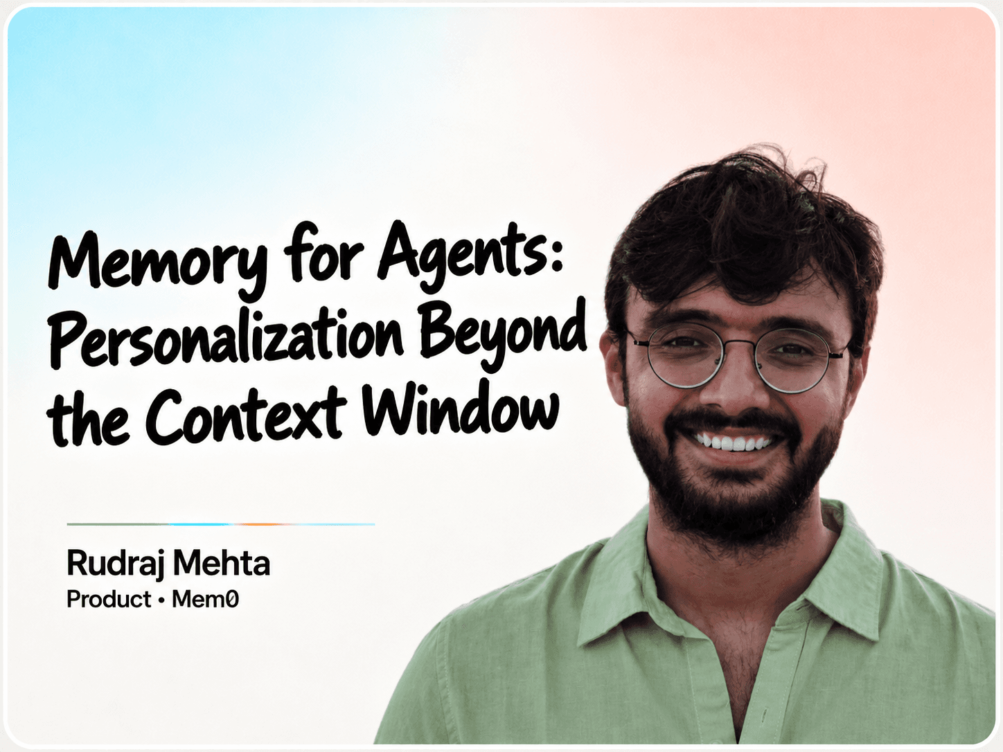 Memory for Agents: Personalization Beyond the Context Window cover